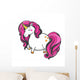 Gold Unicorn Illustration Wall Decal
