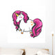 Gold Unicorn Illustration Wall Decal