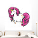 Gold Unicorn Illustration Wall Decal