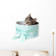 Striped Kitten with Yellow Wall Decal