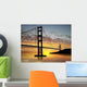 Golden Gate Bridge over Sunset Wall Mural
