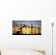 Three Pumps over Orange Sky Wall Mural