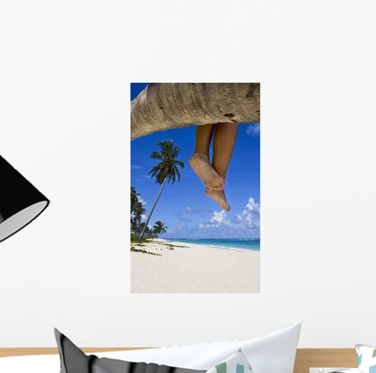 Tanned Legs Palm Beach Wall Decal