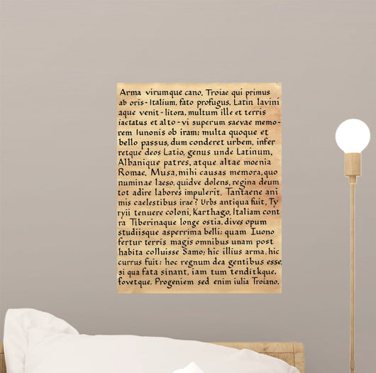 Latin Calligraphy from Virgil's Wall Decal