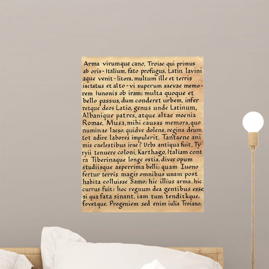 Latin Calligraphy from Virgil's Wall Decal