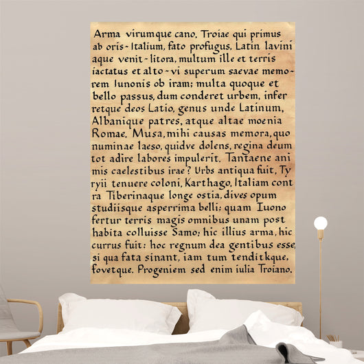 Latin Calligraphy from Virgil's Wall Decal