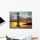 Golden Gate Bridge over Sunset Wall Mural