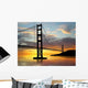 Golden Gate Bridge over Sunset Wall Mural