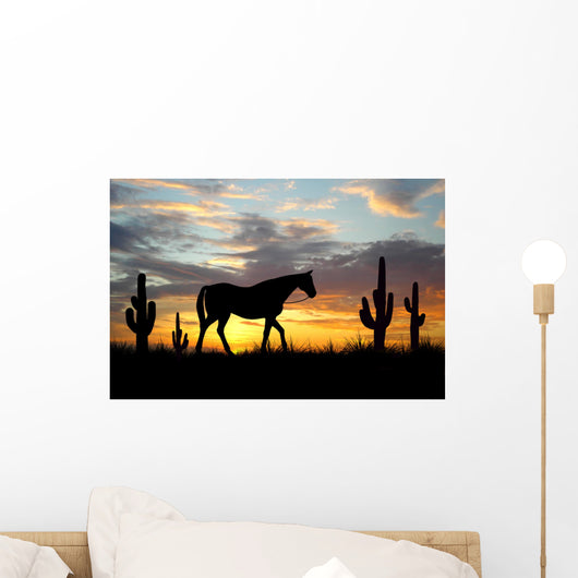 Western Desert Horse Wall Decal