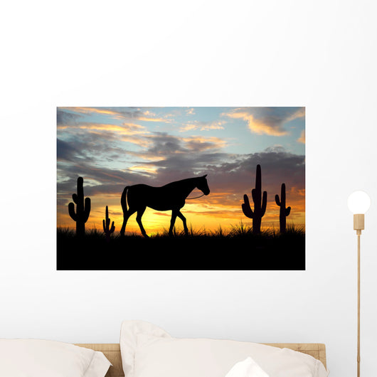 Western Desert Horse Wall Decal