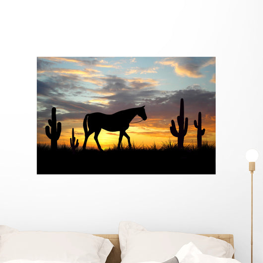 Western Desert Horse Wall Decal