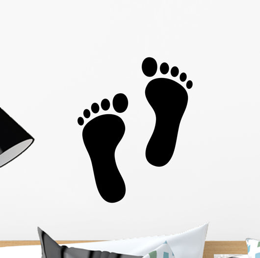 Two Footprint Foot Print Wall Decal -  – Wallmonkeys