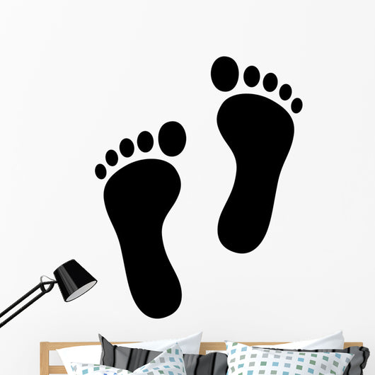 Two Footprint Foot Print Wall Decal