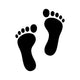 Two Footprint Foot Print Wall Decal
