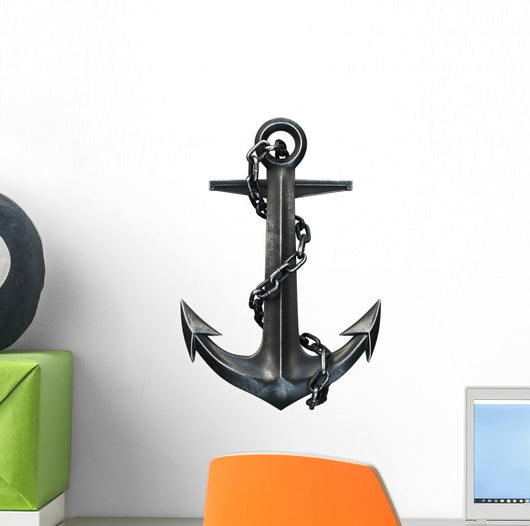 Black Iron Anchor Wall Decal