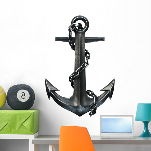 Black Iron Anchor Wall Decal