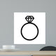 Diamond Engagement Ring Line Wall Decal