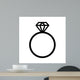 Diamond Engagement Ring Line Wall Decal