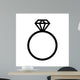 Diamond Engagement Ring Line Wall Decal