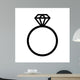 Diamond Engagement Ring Line Wall Decal