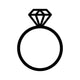 Diamond Engagement Ring Line Wall Decal