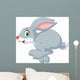 Cartoon Happy Bunny Jumping Wall Decal