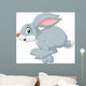 Cartoon Happy Bunny Jumping Wall Decal