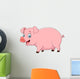 Cartoon Happy Pig White Wall Decal