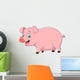 Cartoon Happy Pig White Wall Decal