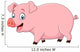 Cartoon Happy Pig White Wall Decal