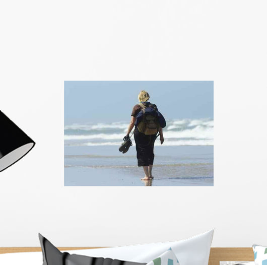 Walking Beach Wall Decal