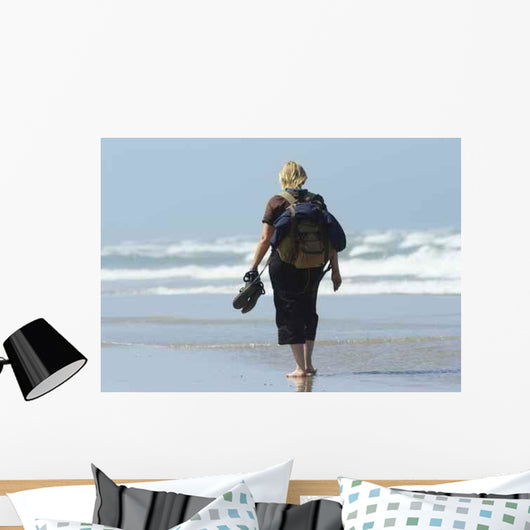Walking Beach Wall Decal
