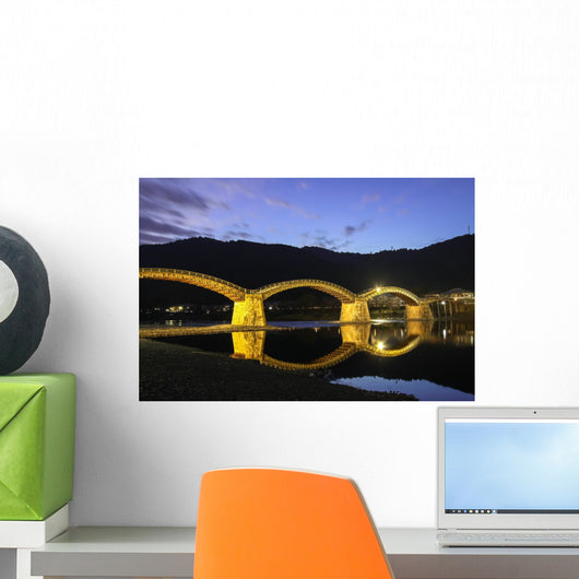Kintai Bridge Night Time Wall Decal