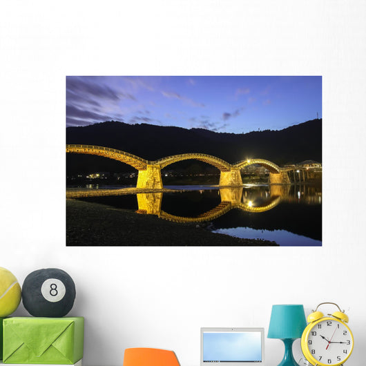 Kintai Bridge Night Time Wall Decal