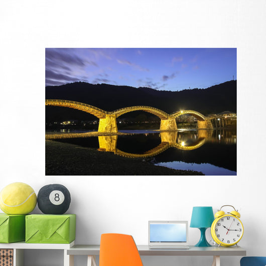 Kintai Bridge Night Time Wall Decal