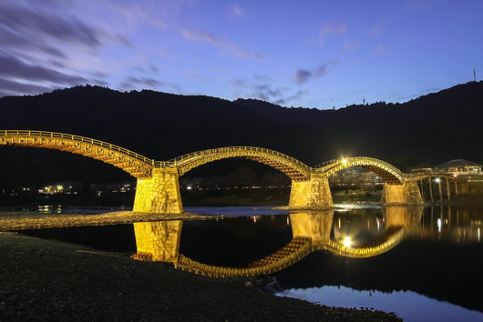 Kintai Bridge Night Time Wall Decal