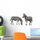 Two Zebra Wall Stickers Wall Decal