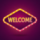 Welcome Banner Lighting Vector Wall Decal