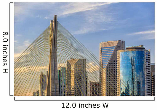 Octavio Frias de Oliveira Bridge in Sao Paulo Wall Mural