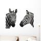 Chatty Zebra Heads Wall Stickers Wall Decal