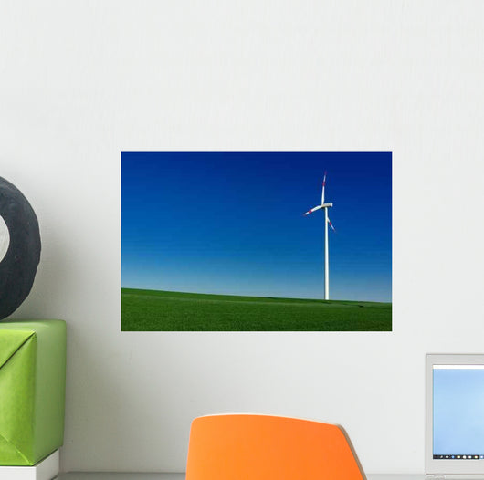 Solitary Wind Turbine Wall Decal