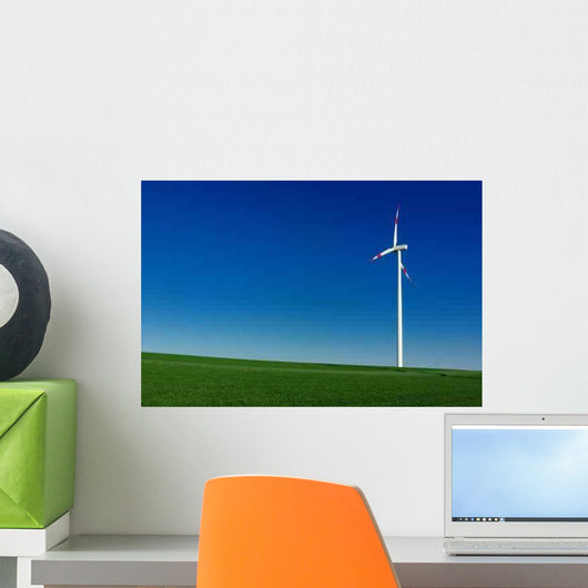 Solitary Wind Turbine Wall Decal