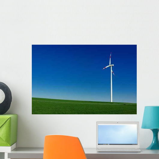 Solitary Wind Turbine Wall Decal