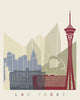 Las Vegas Skyline Poster Wall Decal