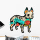 Halloween Skeleton French Bulldog Wall Decal