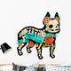 Halloween Skeleton French Bulldog Wall Decal
