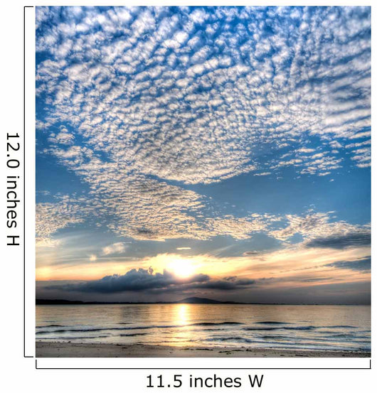 Altocumulus Clouds over Beach Wall Decal