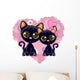 Two Black Kittens Wall Decal