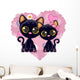 Two Black Kittens Wall Decal