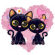 Two Black Kittens Wall Decal